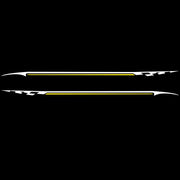 2 PCS/Set D-934 Waistline Pattern Car Modified Decorative Sticker(White Yellow)