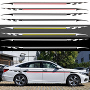 2 PCS/Set D-934 Waistline Pattern Car Modified Decorative Sticker(White)