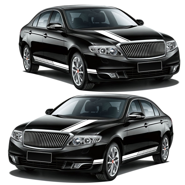 D-936 Stripe Pattern Car Modified Decorative Sticker(White)