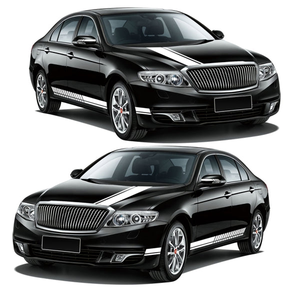 D-936 Stripe Pattern Car Modified Decorative Sticker(White)