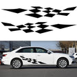 2 PCS/Set D-943 Checkered Flag Pattern Car Modified Decorative Sticker(Black) - Decorative Sticker by PMC TechLife | Online Shopping South Africa | PMC TechLife | Buy Now Pay Later Mobicred