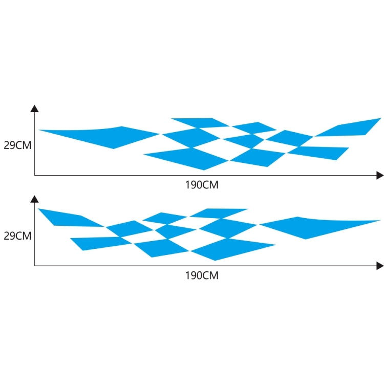 2 PCS/Set D-943 Checkered Flag Pattern Car Modified Decorative Sticker(Blue)