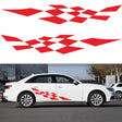 2 PCS/Set D-943 Checkered Flag Pattern Car Modified Decorative Sticker(Red) - Decorative Sticker by PMC TechLife | Online Shopping South Africa | PMC TechLife | Buy Now Pay Later Mobicred