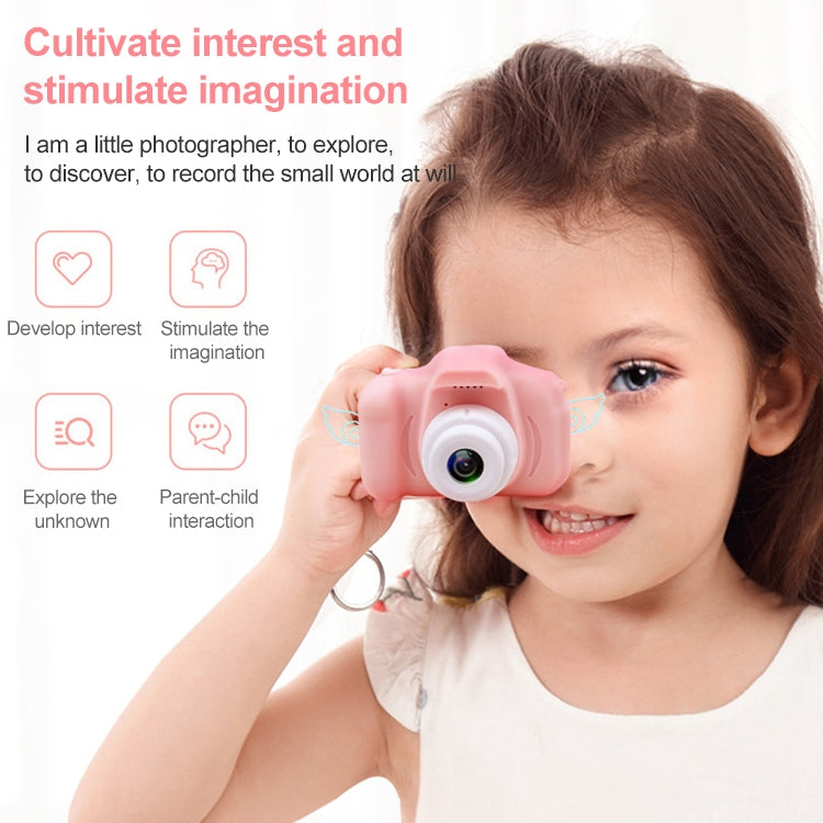 X2S 2.0 Inch LCD Screen Mini Children Camera Digital Camera, For:800W+32G Memory Card+Card Reader+Cartoon Sticker(Green)