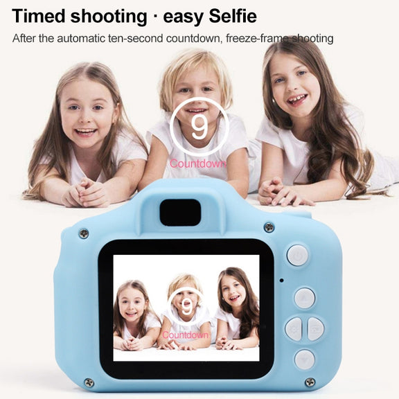 X2S 2.0 Inch LCD Screen Mini Children Camera Digital Camera, For:800W+32G Memory Card+Card Reader+Cartoon Sticker(Green)