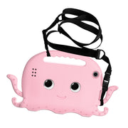 For Amazon Kindle Fire HD 7 2019 / 2017 / 2015 Octopus EVA Shockproof Tablet Case with Screen Film & Shoulder Strap(Pink)
