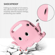 For Amazon Kindle Fire HD 7 2019 / 2017 / 2015 Octopus EVA Shockproof Tablet Case with Screen Film & Shoulder Strap(Pink)