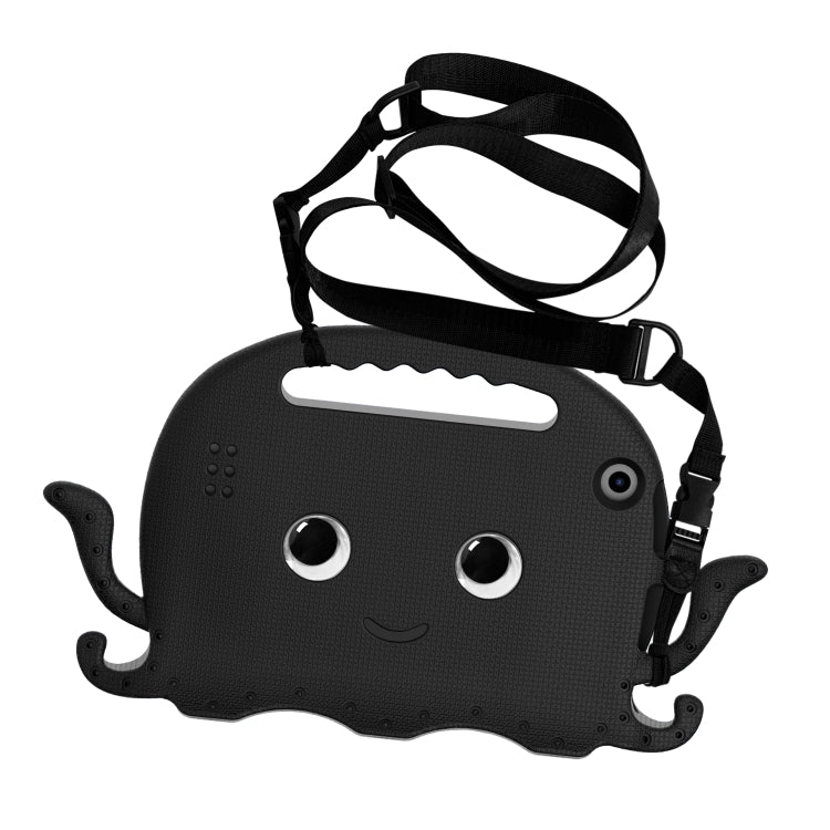 For Amazon Kindle Fire HD 7 2019 / 2017 / 2015 Octopus EVA Shockproof Tablet Case with Screen Film & Shoulder Strap(Black)