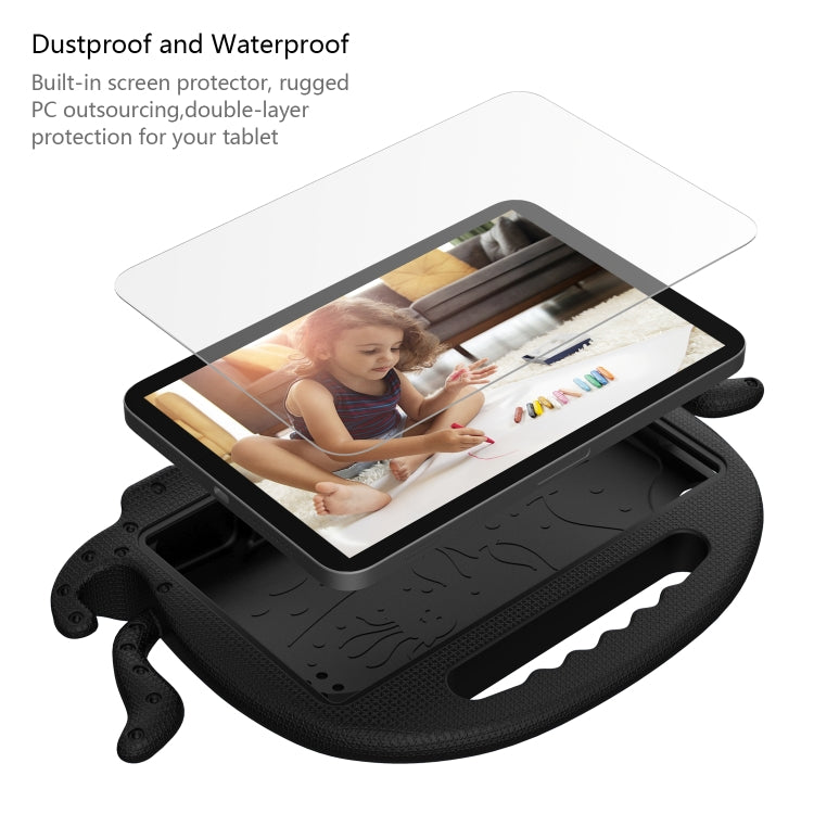 For Amazon Kindle Fire HD 7 2019 / 2017 / 2015 Octopus EVA Shockproof Tablet Case with Screen Film & Shoulder Strap(Black)