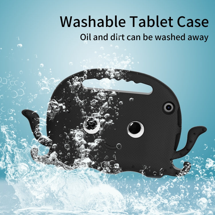 For Amazon Kindle Fire HD 7 2019 / 2017 / 2015 Octopus EVA Shockproof Tablet Case with Screen Film & Shoulder Strap(Black)