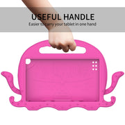 For Amazon Kindle Fire HD 7 2019 / 2017 / 2015 Octopus EVA Shockproof Tablet Case with Screen Film & Shoulder Strap(Rose Red)