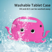 For Amazon Kindle Fire HD 7 2019 / 2017 / 2015 Octopus EVA Shockproof Tablet Case with Screen Film & Shoulder Strap(Rose Red)