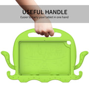 For Amazon Kindle Fire HD 8 / HD 8 Plus Octopus EVA Shockproof Tablet Case with Screen Film & Shoulder Strap(Grass Green)