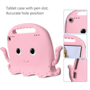 For Amazon Kindle Fire HD 8 / HD 8 Plus Octopus EVA Shockproof Tablet Case with Screen Film & Shoulder Strap(Pink)