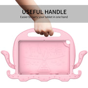 For Amazon Kindle Fire HD 8 / HD 8 Plus Octopus EVA Shockproof Tablet Case with Screen Film & Shoulder Strap(Pink)