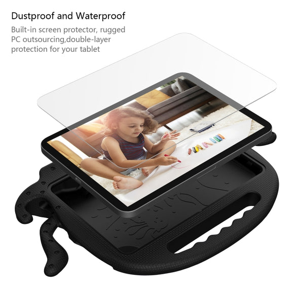 For Amazon Kindle Fire HD 8 / HD 8 Plus Octopus EVA Shockproof Tablet Case with Screen Film & Shoulder Strap(Black)