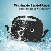 For Amazon Kindle Fire HD 8 / HD 8 Plus Octopus EVA Shockproof Tablet Case with Screen Film & Shoulder Strap(Black)
