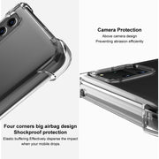 For Google Pixel 6a IMAK All-inclusive Shockproof Airbag TPU Phone Case with Screen Protector(Transparent Black)