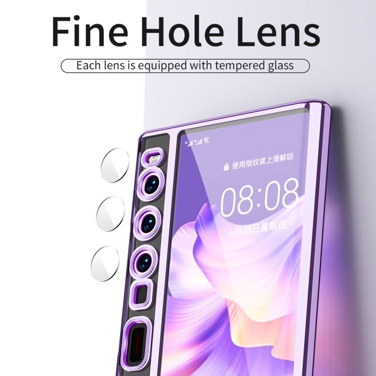 For Huawei Mate Xs 2 TPU Electroplating Full Coverage Protective Phone Case(Transparent)