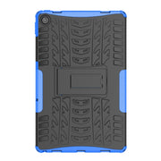 For Lenovo Tab M10 Plus 10.6 3rd Gen 2022 Tire Texture TPU+PC Shockproof Case with Holder(Blue)
