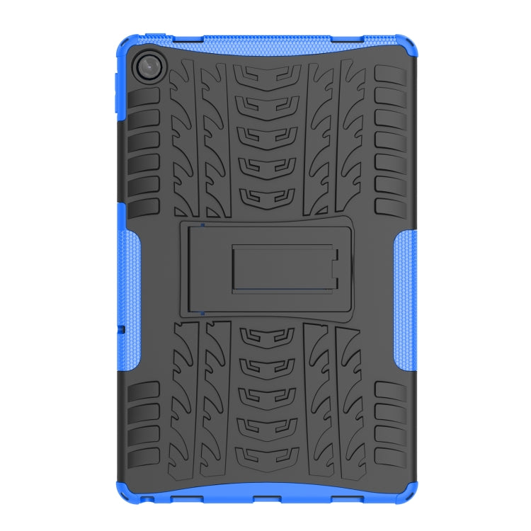 For Lenovo Tab M10 Plus 10.6 3rd Gen 2022 Tire Texture TPU+PC Shockproof Case with Holder(Blue)