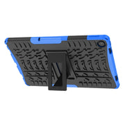 For Lenovo Tab M10 Plus 10.6 3rd Gen 2022 Tire Texture TPU+PC Shockproof Case with Holder(Blue)