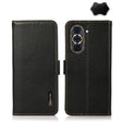 For Huawei Nova 10 KHAZNEH Side-Magnetic Litchi Genuine Leather RFID Phone Case(Black) - Huawei Cases by PMC TechLife | Online Shopping South Africa | PMC TechLife | Buy Now Pay Later Mobicred