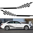 2 PCS/Set D-944 Striped Plaid Pattern Car Modified Decorative Sticker(Black) - Decorative Sticker by PMC TechLife | Online Shopping South Africa | PMC TechLife | Buy Now Pay Later Mobicred