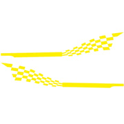 2 PCS/Set D-944 Striped Plaid Pattern Car Modified Decorative Sticker(Yellow)
