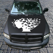 D-956 Butterfly Girl Pattern Car Modified Decorative Sticker(White)