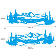 2 PCS/Set D-957 Mountains Pattern Car Modified Decorative Sticker(Blue)
