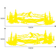 2 PCS/Set D-957 Mountains Pattern Car Modified Decorative Sticker(Yellow)