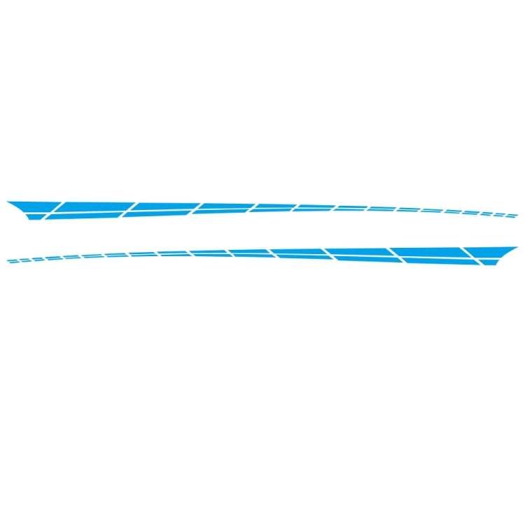 2 PCS/Set D-961 Checkered Flag Pattern Car Modified Decorative Sticker(Blue)