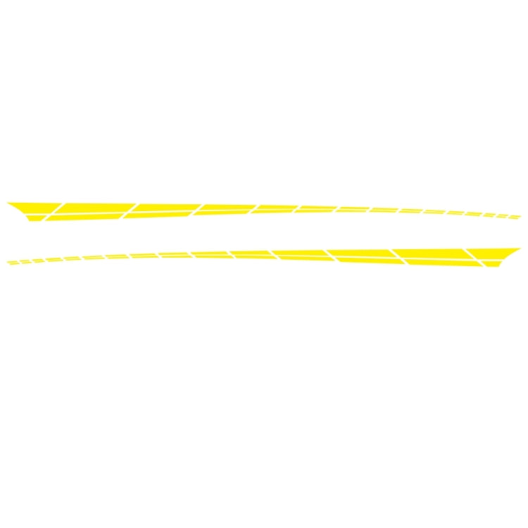 2 PCS/Set D-961 Checkered Flag Pattern Car Modified Decorative Sticker(Yellow)