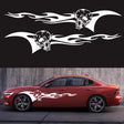 2 PCS/Set D-964 Skull Flame Pattern Car Modified Decorative Sticker(White) - Decorative Sticker by PMC TechLife | Online Shopping South Africa | PMC TechLife | Buy Now Pay Later Mobicred
