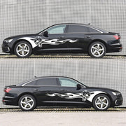 2 PCS/Set D-964 Skull Flame Pattern Car Modified Decorative Sticker(White)