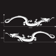 2 PCS/Set D-965 Dragon Pattern Car Modified Decorative Sticker(White)