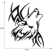 D-967 Wolf Tribe Pattern Car Modified Decorative Sticker(Black)