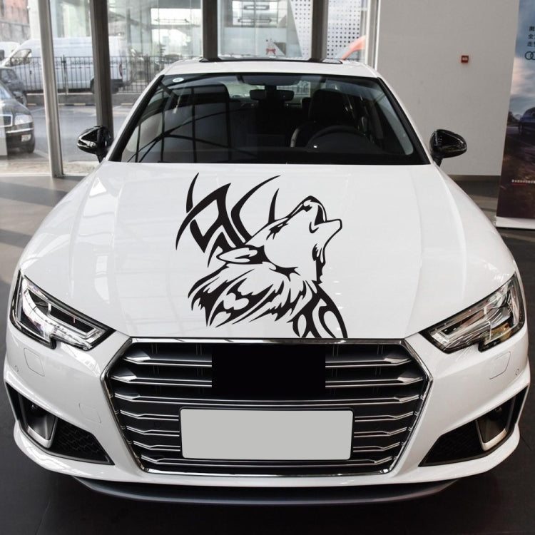 D-967 Wolf Tribe Pattern Car Modified Decorative Sticker(Black)