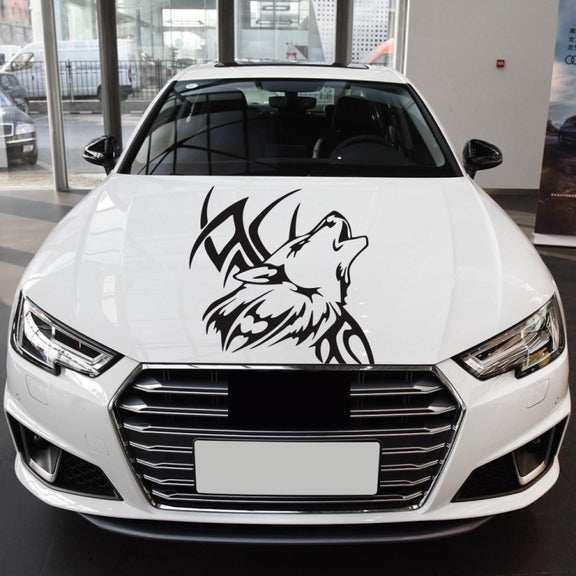 D-967 Wolf Tribe Pattern Car Modified Decorative Sticker(Black)