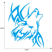 D-967 Wolf Tribe Pattern Car Modified Decorative Sticker(Blue)