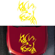 D-967 Wolf Tribe Pattern Car Modified Decorative Sticker(Yellow)