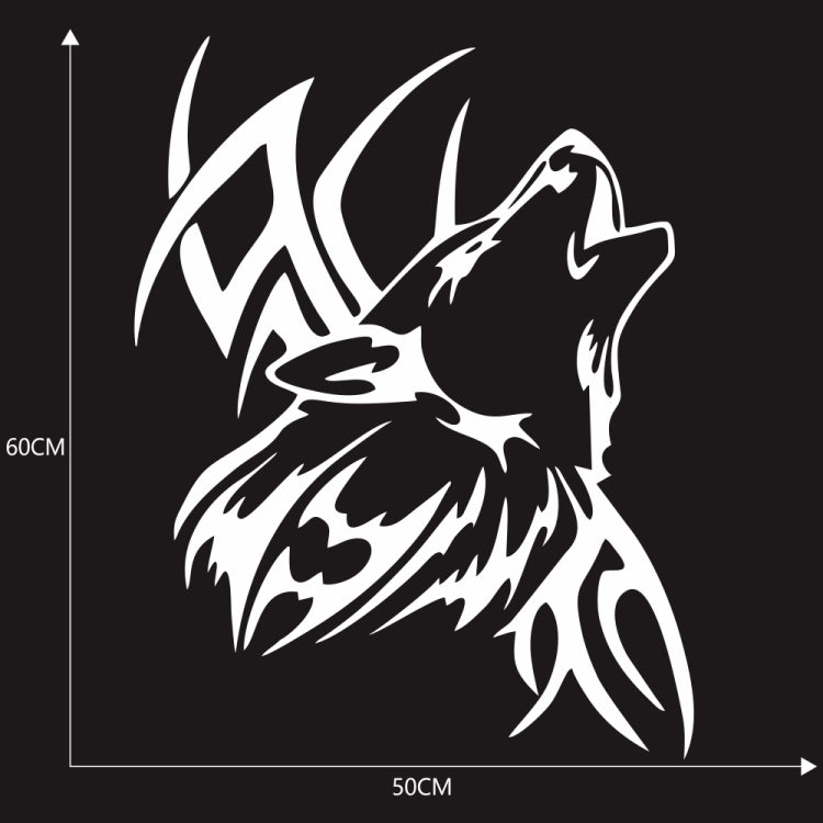 D-967 Wolf Tribe Pattern Car Modified Decorative Sticker(White)
