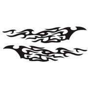 2 PCS/Set D-969 Flame Pattern Car Modified Decorative Sticker(Black)