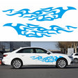 2 PCS/Set D-969 Flame Pattern Car Modified Decorative Sticker(Blue) - Decorative Sticker by PMC TechLife | Online Shopping South Africa | PMC TechLife | Buy Now Pay Later Mobicred