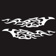 2 PCS/Set D-969 Flame Pattern Car Modified Decorative Sticker(White)
