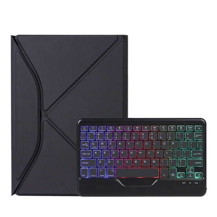 Z11BS Pen Slot Backlight Bluetooth Keyboard Leather Tablet Case For iPad Pro 11 2021/2020/2018(Black)