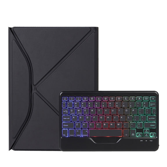 Z11BS Pen Slot Backlight Bluetooth Keyboard Leather Tablet Case For iPad Pro 11 2021/2020/2018(Black)