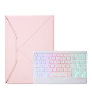 Z11BS Pen Slot Backlight Bluetooth Keyboard Leather Tablet Case For iPad Pro 11 2021/2020/2018(Pink)
