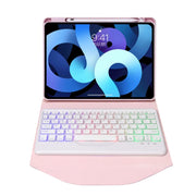 Z11BS Pen Slot Backlight Bluetooth Keyboard Leather Tablet Case For iPad Pro 11 2021/2020/2018(Pink)